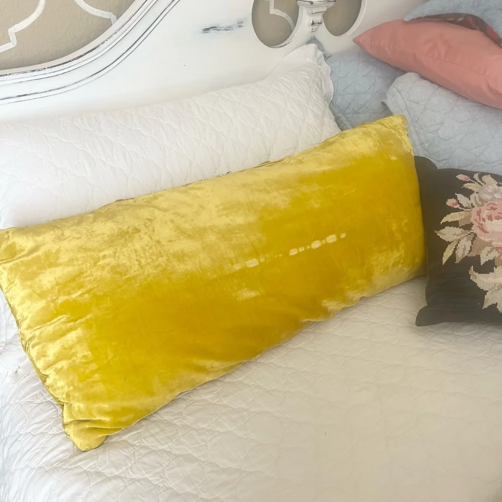 Opalhouse by Target Luxe Velvet Oversized Lumbar Pillow Bright Chartreuse Green